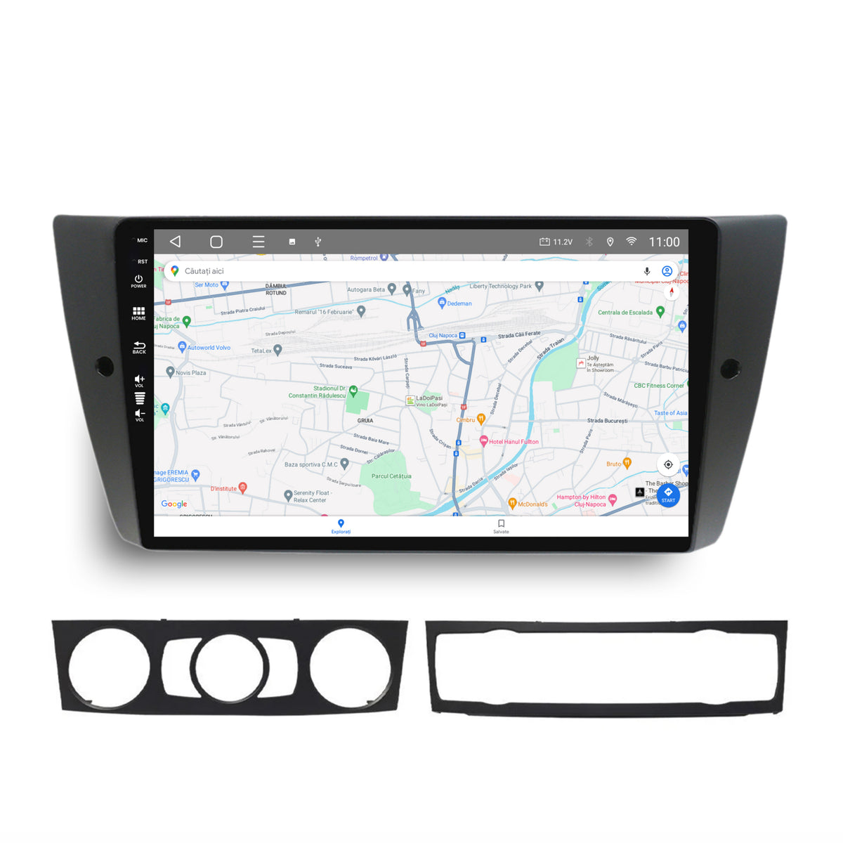 Navigatie HUB64 BMW Seria 3 E90, E91, E92, 4GB RAM, Android, Quadcore, DSP, GPS, Wi-FI, Carplay, Android Auto, USB, Bluetooth, Waze, Touchscreen, 9 inch