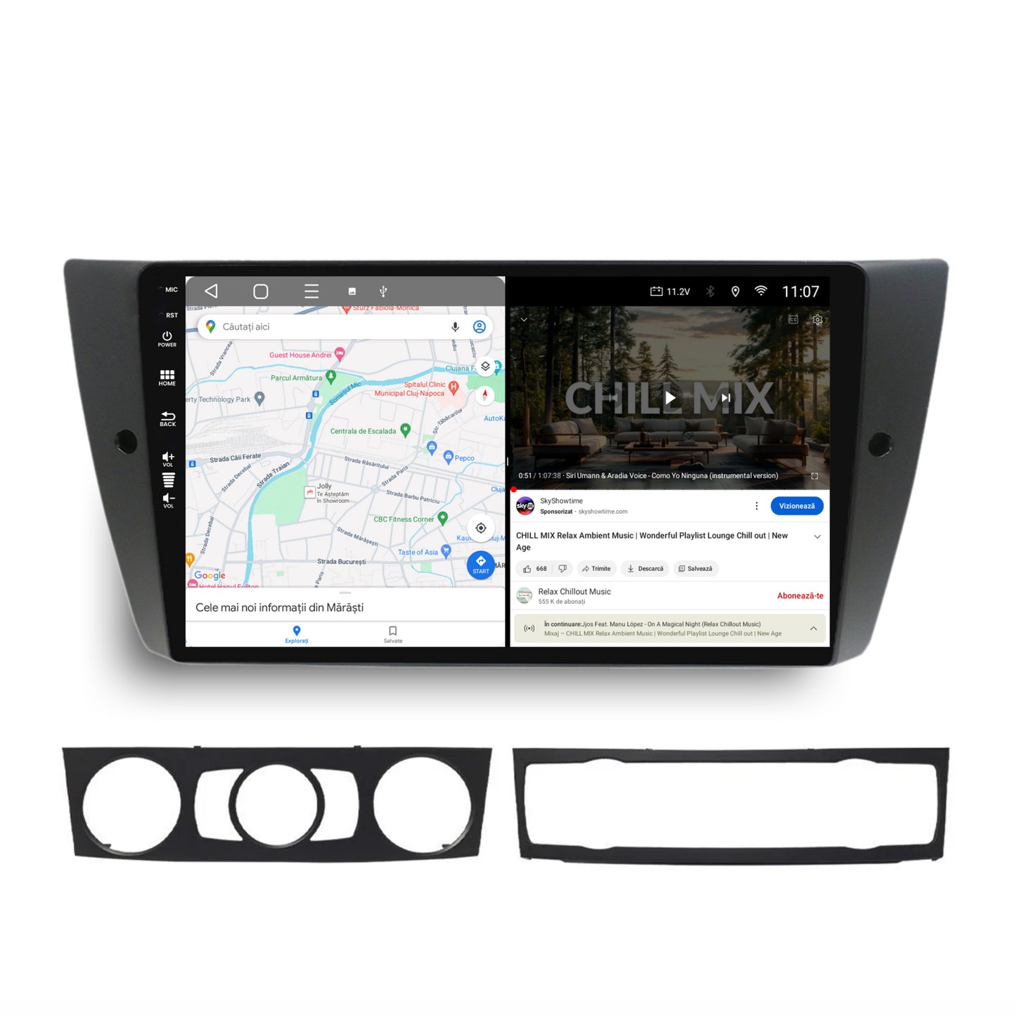 Navigatie HUB64 BMW Seria 3 E90, E91, E92, 4GB RAM, Android, Quadcore, DSP, GPS, Wi-FI, Carplay, Android Auto, USB, Bluetooth, Waze, Touchscreen, 9 inch