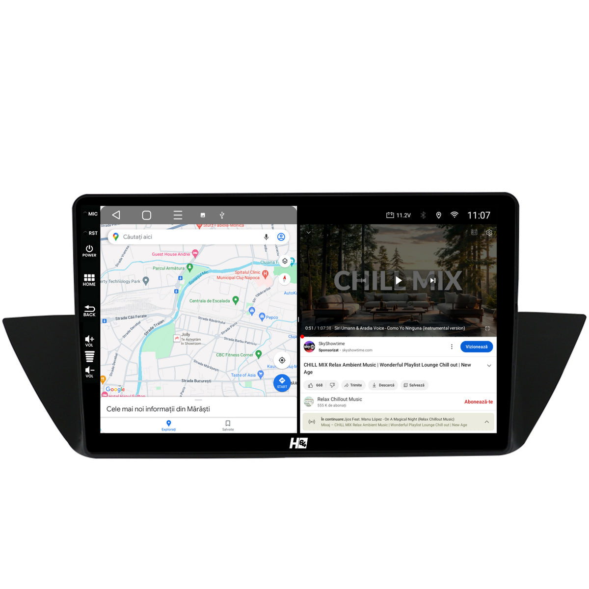 Navigatie HUB64 BMW X1 (2009-2015), 6GB RAM, Android, Octacore, Slot Sim 4G, DSP, GPS, Wi-FI, Carplay, Android Auto, USB, Bluetooth, Waze, Touchscreen, 10.1 Inch