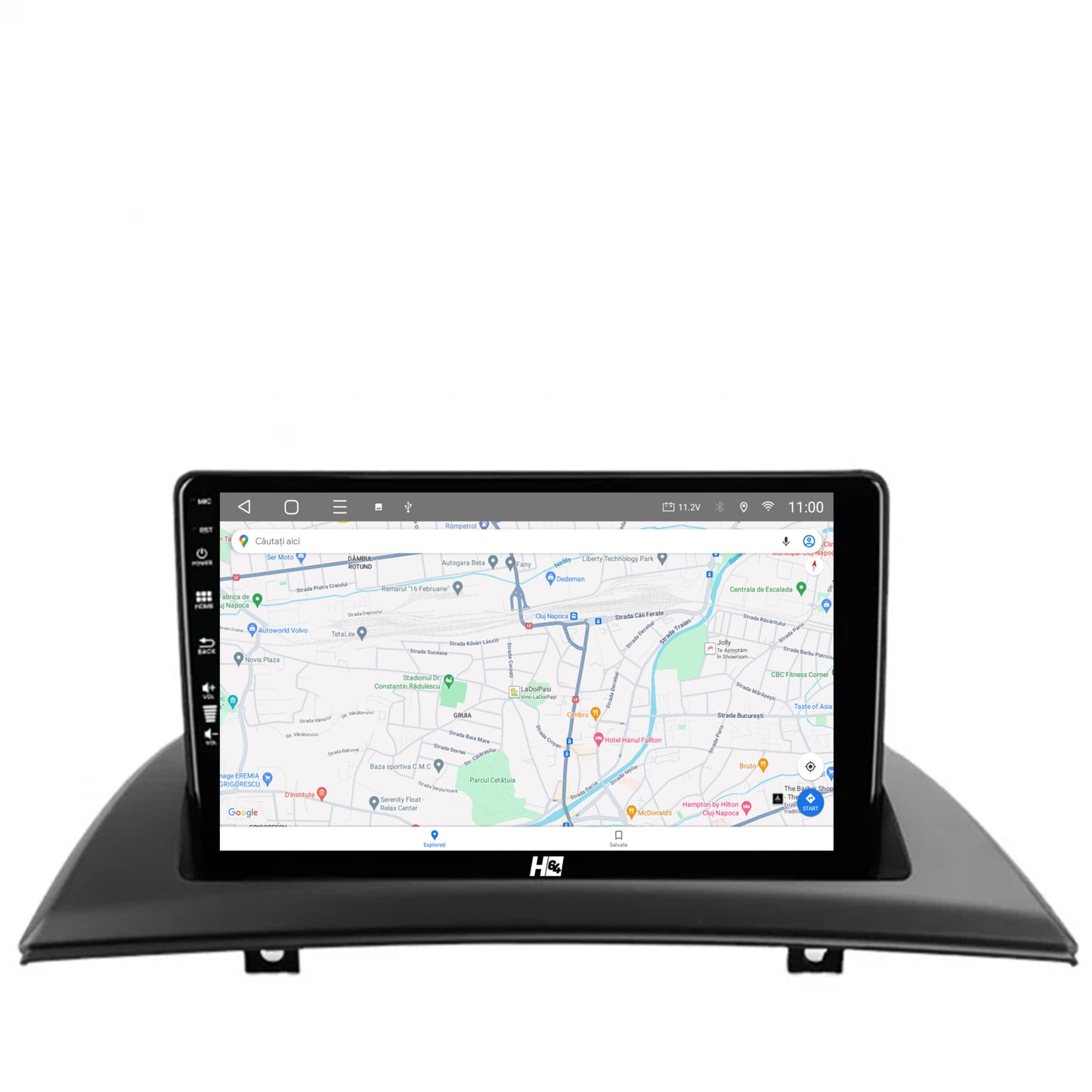 Navigatie HUB64 BMW X3 E83 (2003-2010), 4GB RAM, Android, Octacore, Slot Sim 4G, DSP, GPS, Wi-FI, Carplay, Android Auto, USB, Bluetooth, Waze, Touchscreen, 9 inch