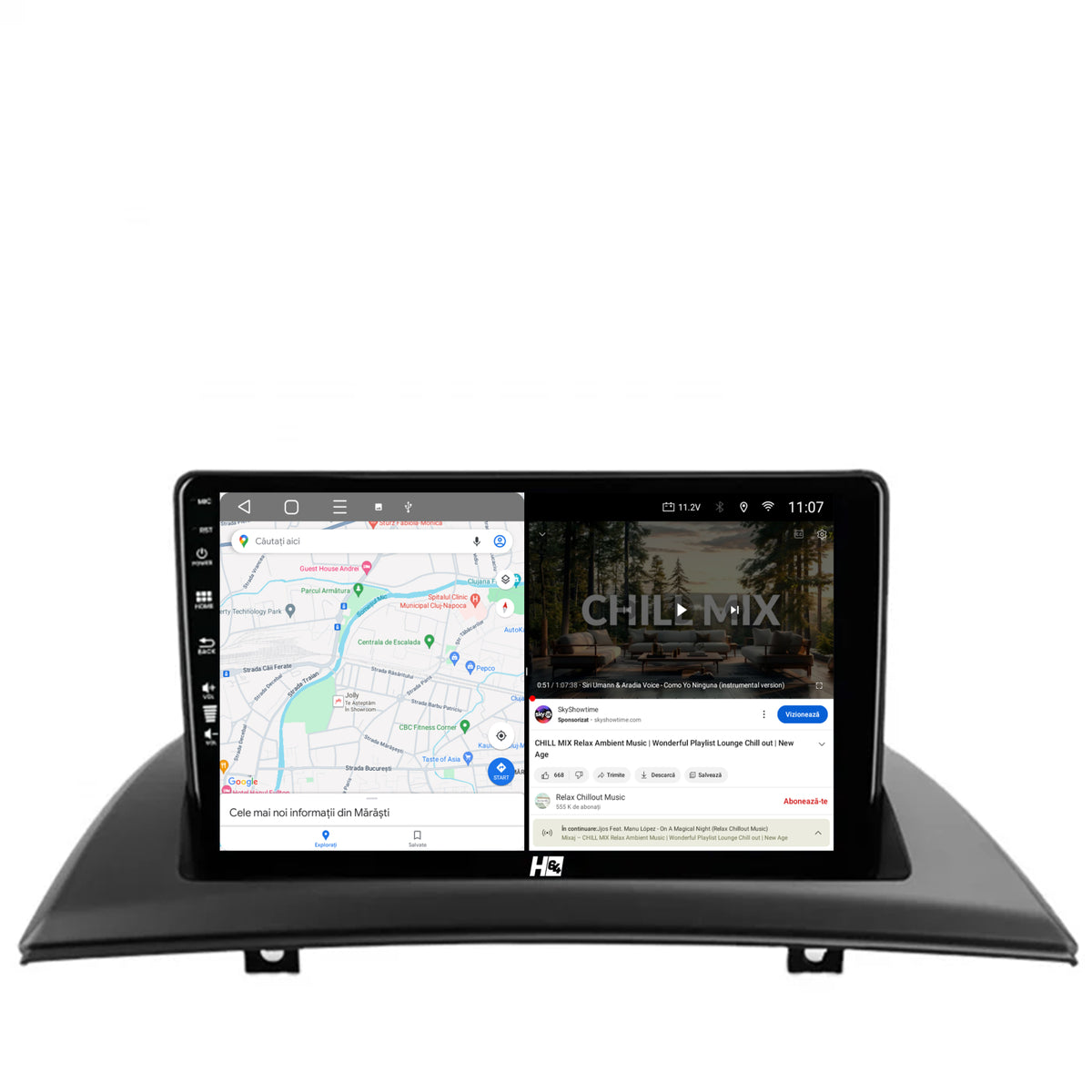 Navigatie HUB64 BMW X3 E83 (2003-2010), 4GB RAM, Android, Octacore, Slot Sim 4G, DSP, GPS, Wi-FI, Carplay, Android Auto, USB, Bluetooth, Waze, Touchscreen, 9 inch