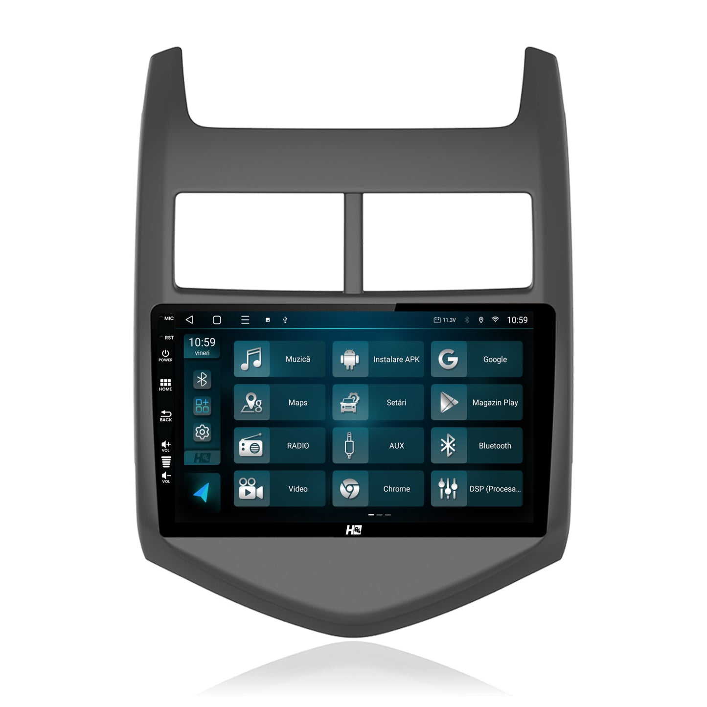 Navigatie HUB64 Chevrolet Aveo 2 (2010-2015), 2GB RAM, Android, GPS, Wi-FI, Carplay, Android Auto, USB, Bluetooth, Radio, Waze, Touchscreen, 9 inch
