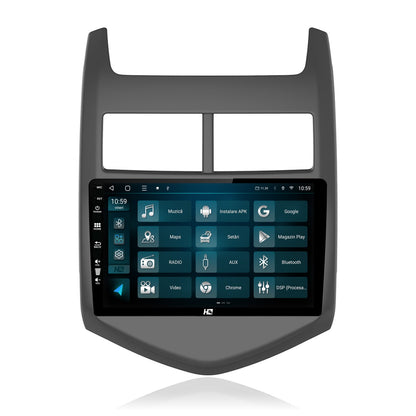 Navigatie HUB64 Chevrolet Aveo 2 (2010-2015), 4GB RAM, Android, Quadcore, DSP, GPS, Wi-FI, Carplay, Android Auto, USB, Bluetooth, Waze, Touchscreen, 9 inch