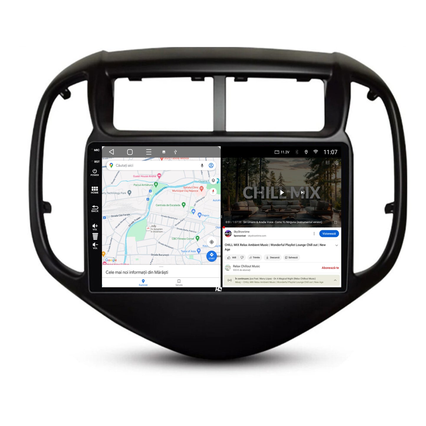 Navigatie HUB64 Chevrolet Aveo (2016-2021), 4GB RAM, Android, Quadcore, DSP, GPS, Wi-FI, Carplay, Android Auto, USB, Bluetooth, Waze, Touchscreen, 9 inch