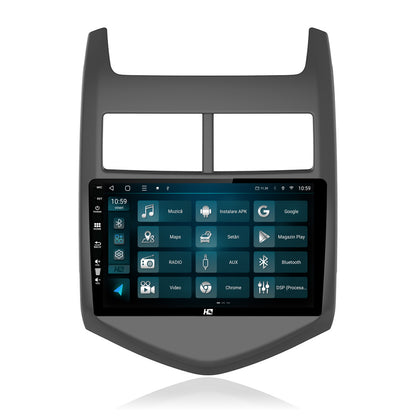 Navigatie HUB64 Chevrolet Aveo 2 (2010-2015), 6GB RAM, Android, Octacore, Slot Sim 4G, DSP, GPS, Wi-FI, Carplay, Android Auto, USB, Bluetooth, Waze, Touchscreen, 9 Inch