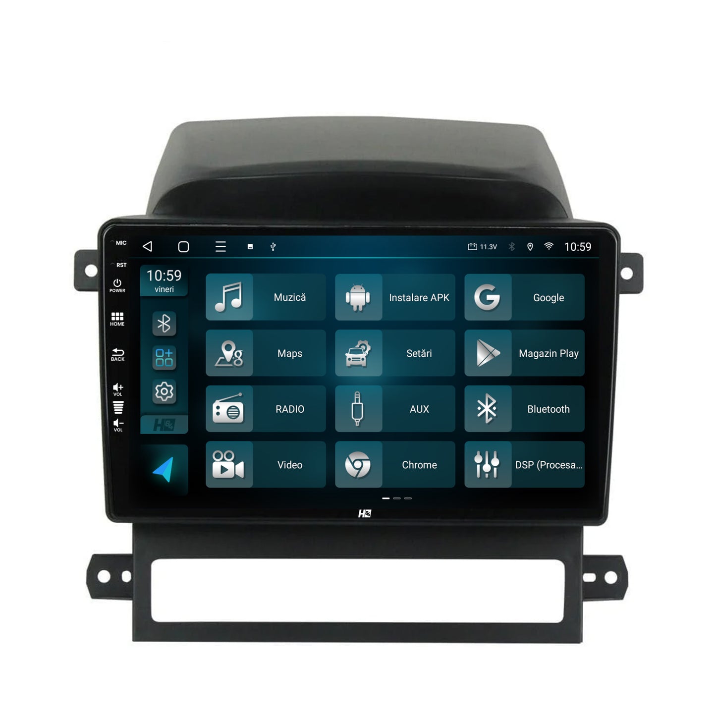 Navigatie HUB64 Chevrolet Captiva (2006-2011), 4GB RAM, Android, Octacore, Slot Sim 4G, DSP, GPS, Wi-FI, Carplay, Android Auto, USB, Bluetooth, Waze, Touchscreen, 9 inch