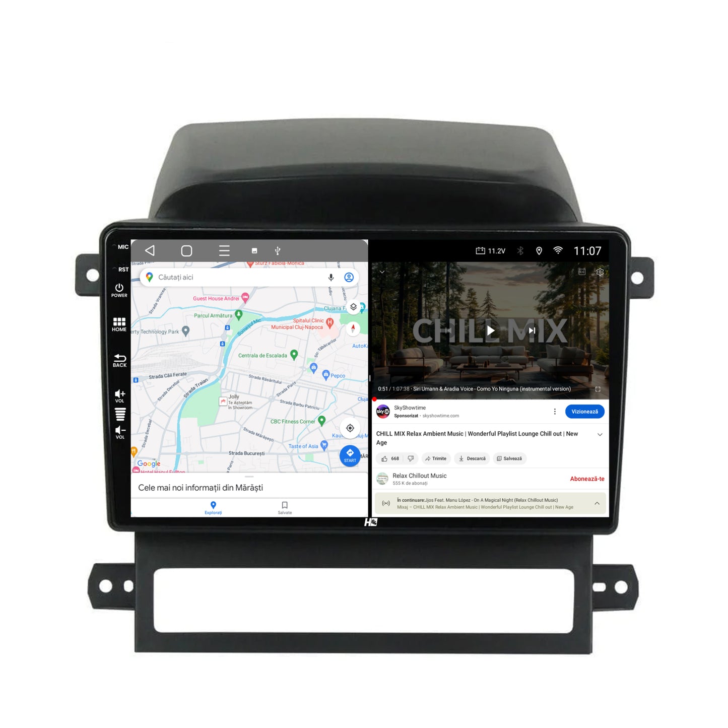 Navigatie HUB64 Chevrolet Captiva (2006-2011), 4GB RAM, Android, Octacore, Slot Sim 4G, DSP, GPS, Wi-FI, Carplay, Android Auto, USB, Bluetooth, Waze, Touchscreen, 9 inch