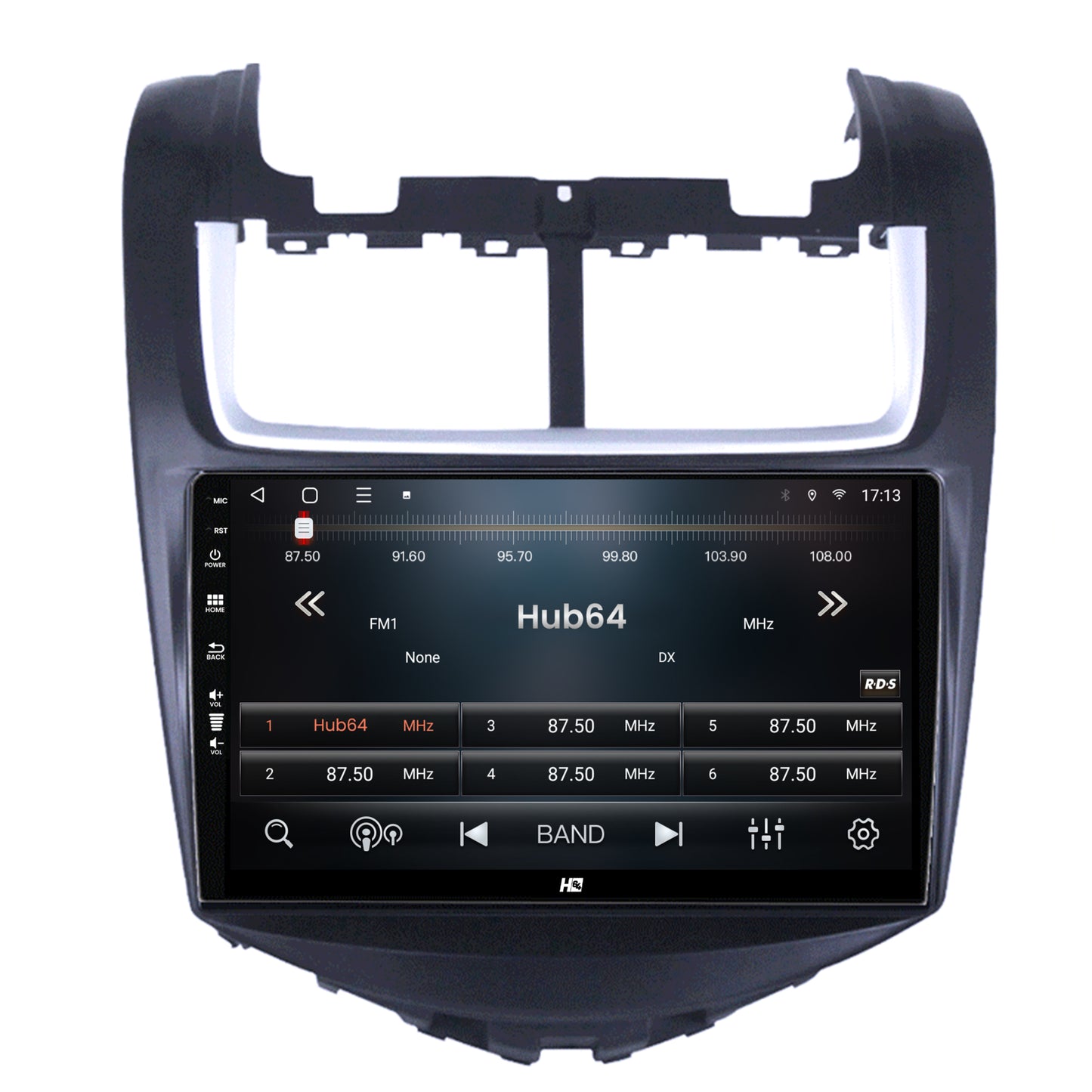 Navigatie HUB64 Chevrolet Aveo (2014-2017), 2GB RAM, Android, GPS, Wi-FI, Carplay, Android Auto, USB, Bluetooth, Radio, Waze, Touchscreen, 9 inch