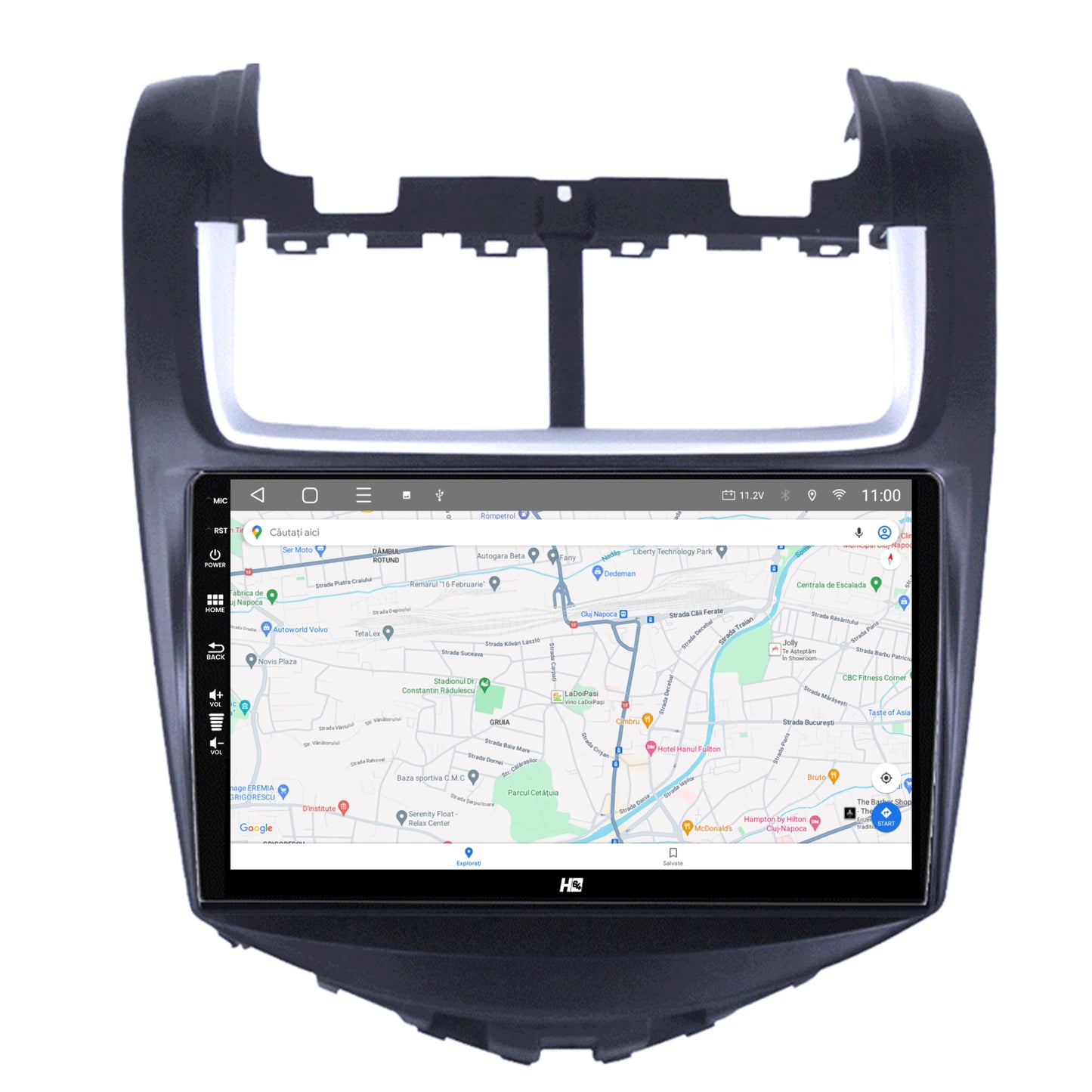 Navigatie HUB64 Chevrolet Aveo (2014-2017), 8GB RAM, Android, Octacore, Slot Sim 4G, DSP, GPS, Wi-FI, Carplay, Android Auto, USB, Bluetooth, Waze, Touchscreen, 9 Inch