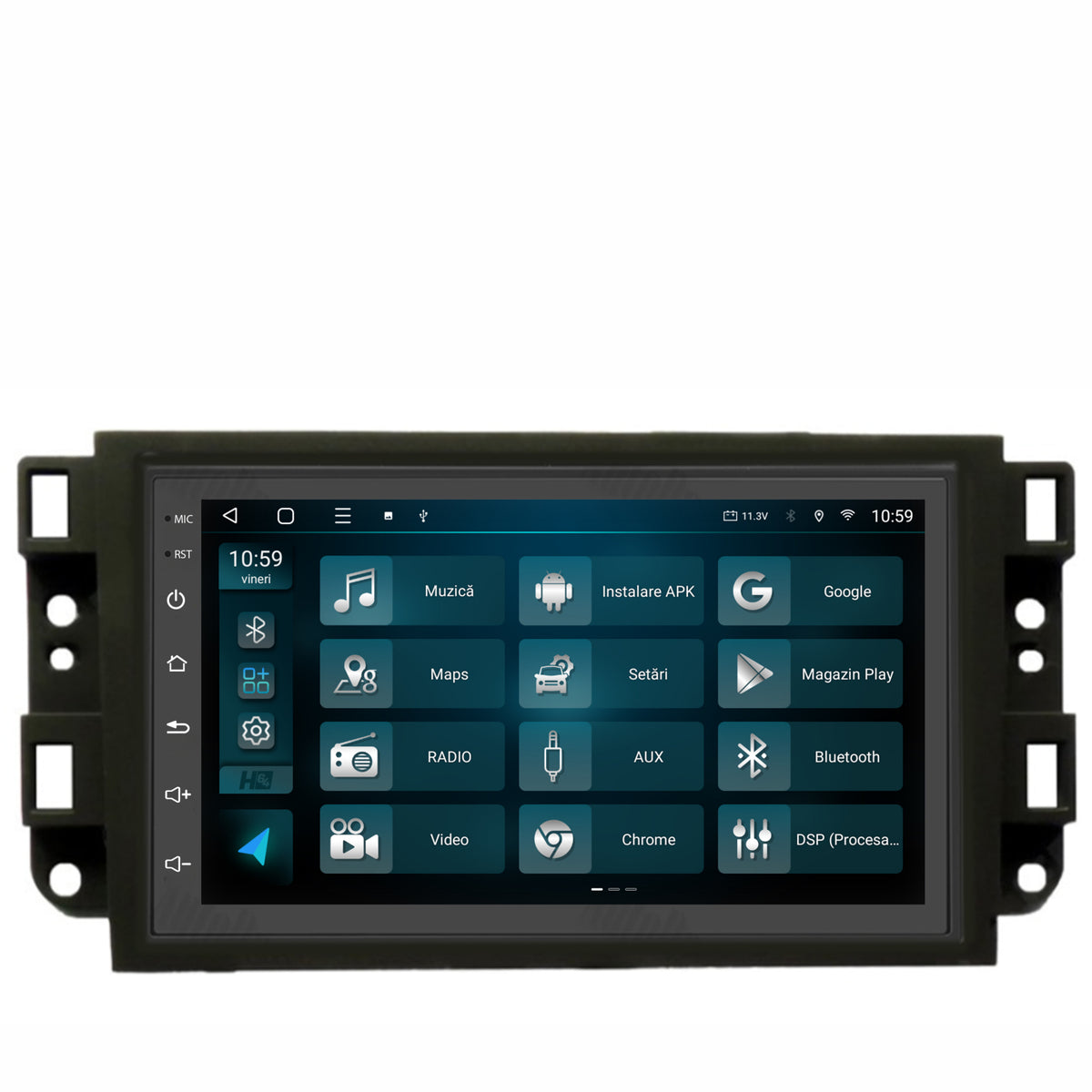 Navigatie HUB64 Chevrolet Aveo / Captiva / Epica (2006-2011), 4GB RAM, Android, Quadcore, DSP, GPS, Wi-FI, Carplay, Android Auto, USB, Bluetooth, Waze, Touchscreen, 7 inch
