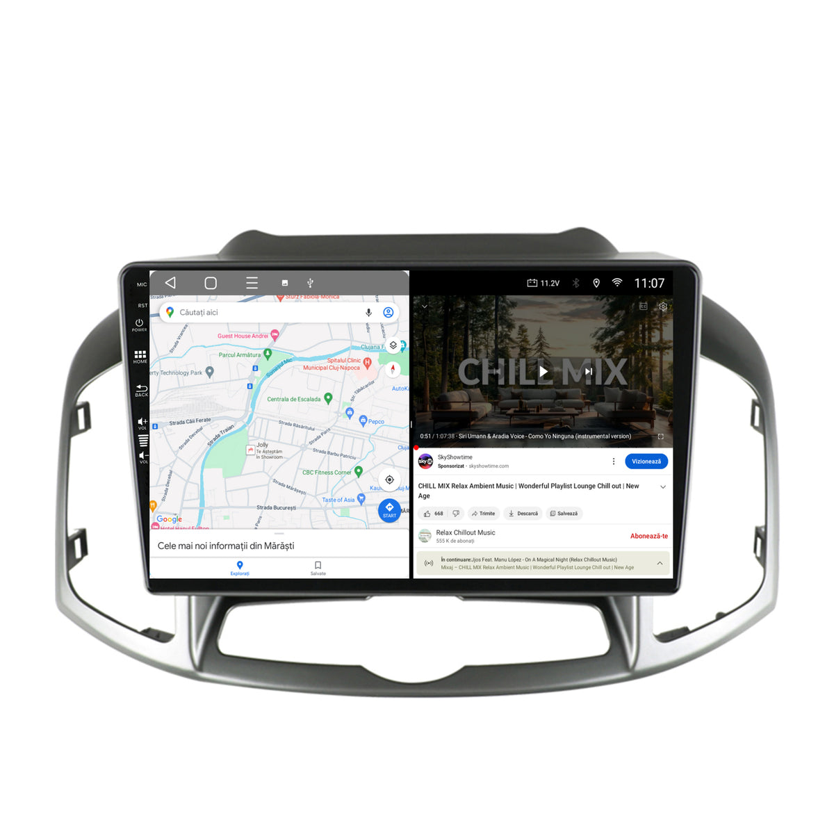 Navigatie HUB64 Chevrolet Captiva (2011-2018), 4GB RAM, Android, Quadcore, DSP, GPS, Wi-FI, Carplay, Android Auto, USB, Bluetooth, Waze, Touchscreen, 10.1 Inch