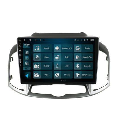 Navigatie HUB64 Chevrolet Captiva (2011-2018), 8GB RAM, Android, Octacore, Slot Sim 4G, DSP, GPS, Wi-FI, Carplay, Android Auto, USB, Bluetooth, Waze, Touchscreen, 10.1 Inch