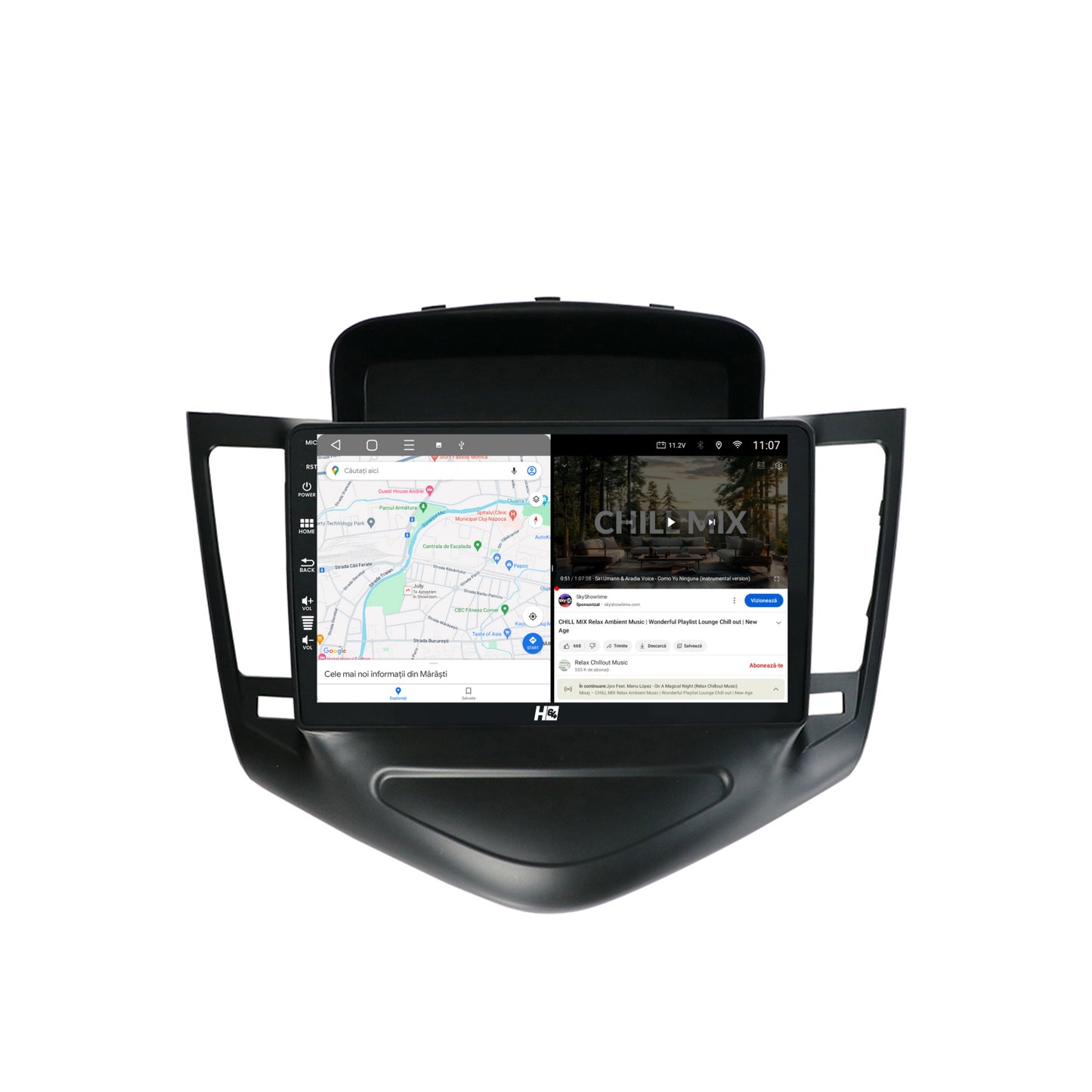 Navigatie HUB64 Chevrolet Cruze (2008-2014), 6GB RAM, Android, Octacore, Slot Sim 4G, DSP, GPS, Wi-FI, Carplay, Android Auto, USB, Bluetooth, Waze, Touchscreen, 9 Inch
