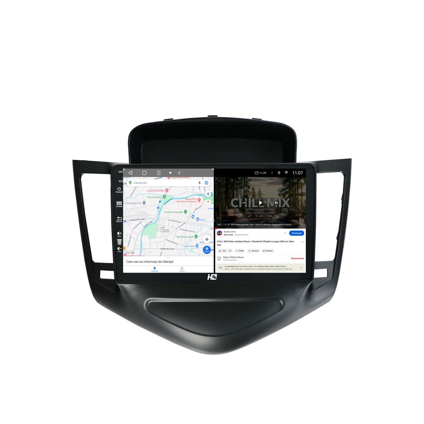 Navigatie HUB64 Chevrolet Cruze (2008-2014), 8GB RAM, Android, Octacore, Slot Sim 4G, DSP, GPS, Wi-FI, Carplay, Android Auto, USB, Bluetooth, Waze, Touchscreen, 9 Inch