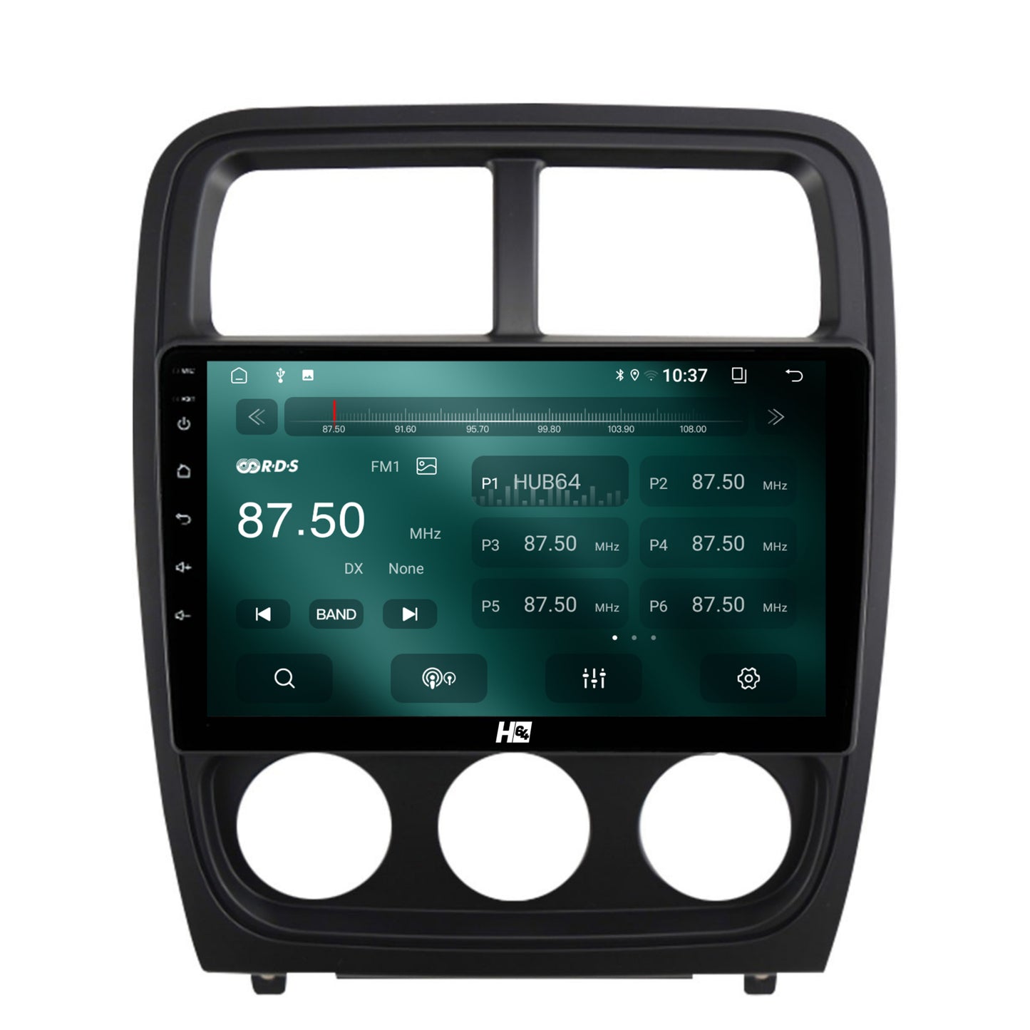 Navigatie HUB64 Dodge Caliber (2010-2012), 2GB RAM, Android, GPS, Wi-FI, Carplay, Android Auto, USB, Bluetooth, Radio, Waze, Touchscreen, 9 inch
