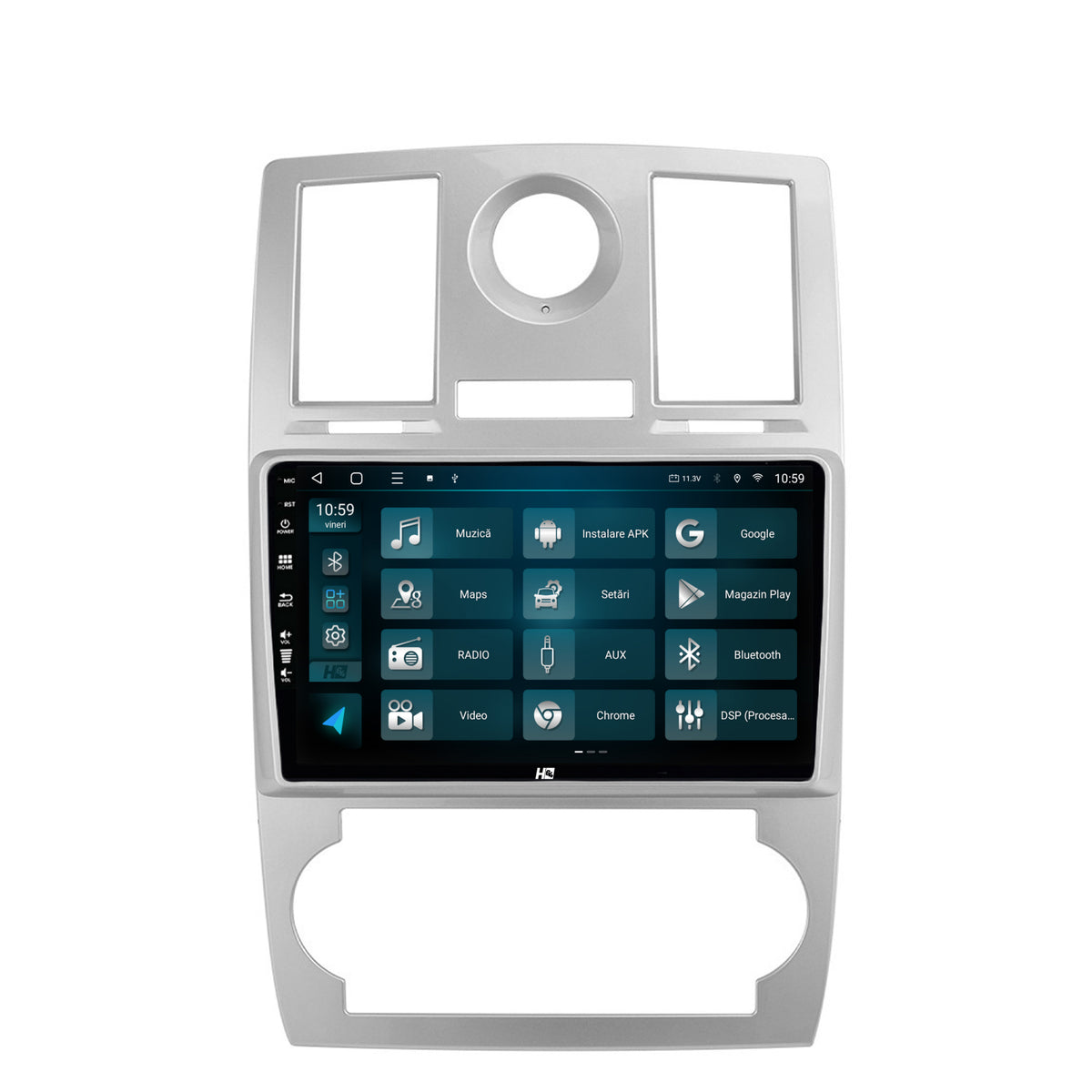 Navigatie HUB64 Chrysler 300C (2004-2011), 6GB RAM, Android, Octacore, Slot Sim 4G, DSP, GPS, Wi-FI, Carplay, Android Auto, USB, Bluetooth, Waze, Touchscreen, 9 Inch