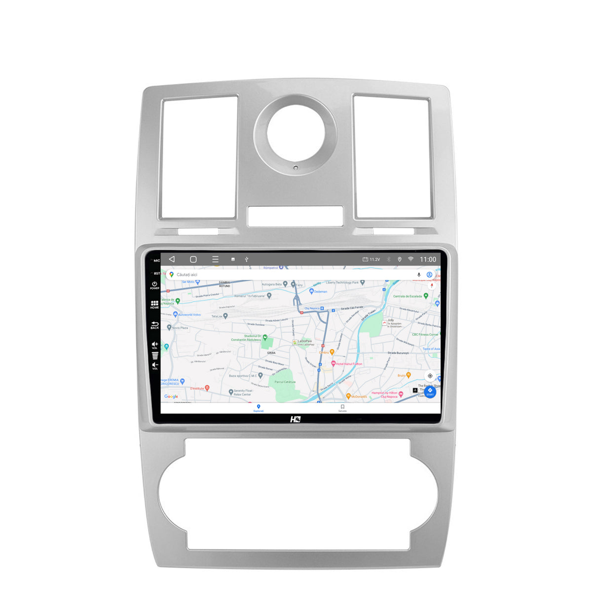 Navigatie HUB64 Chrysler 300C (2004-2011), 8GB RAM, Android, Octacore, Slot Sim 4G, DSP, GPS, Wi-FI, Carplay, Android Auto, USB, Bluetooth, Waze, Touchscreen, 9 Inch