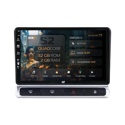 Navigatie HUB64 Citroen C3 (2024+) High-V, 2GB RAM, Android, GPS, Wi-FI, Carplay, Android Auto, USB, Bluetooth, Radio, Waze, Touchscreen, 9 Inch