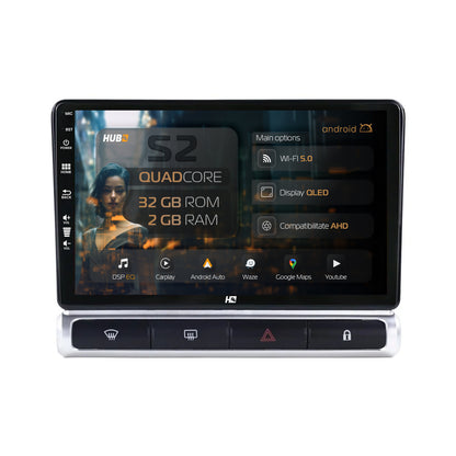 Navigatie HUB64 Citroen C3 (2024+) High-V, 2GB RAM, Android, GPS, Wi-FI, Carplay, Android Auto, USB, Bluetooth, Radio, Waze, Touchscreen, 9 Inch