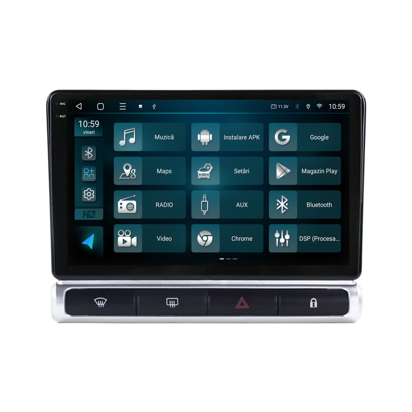 Navigatie HUB64 Citroen C3 (2024+) High-V, 4GB RAM, Android, Octacore, Slot Sim 4G, DSP, GPS, Wi-FI, Carplay, Android Auto, USB, Bluetooth, Waze, Touchscreen, 9 Inch