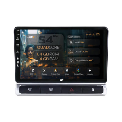 Navigatie HUB64 Citroen C3(2024+) High-V, 4GB RAM, Android, Quadcore, DSP, GPS, Wi-FI, Carplay, Android Auto, USB, Bluetooth, Waze, Touchscreen, 9 Inch