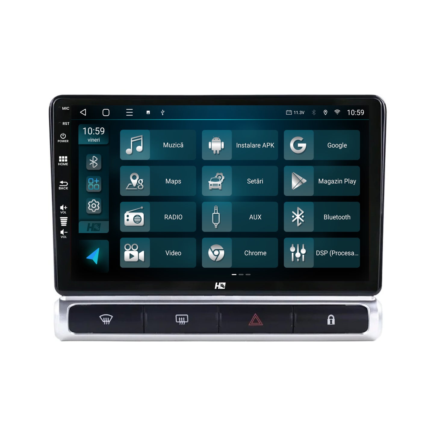 Navigatie HUB64 Citroen C3(2024+) High-V, 4GB RAM, Android, Quadcore, DSP, GPS, Wi-FI, Carplay, Android Auto, USB, Bluetooth, Waze, Touchscreen, 9 Inch