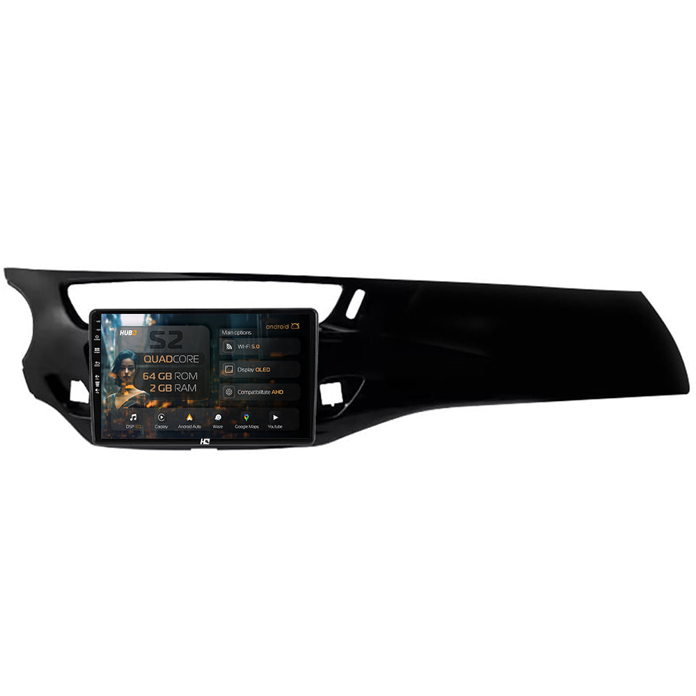 Navigatie HUB64 Citroen C3 II (2009-2016), 2GB RAM, Android, GPS, Wi-FI, Carplay, Android Auto, USB, Bluetooth, Radio, Waze, Touchscreen, 9 inch