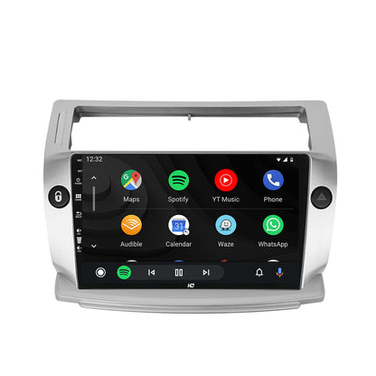 Navigatie HUB64 Citroen C4 (2004-2014), 4GB RAM, Android, Quadcore, DSP, GPS, Wi-FI, Carplay, Android Auto, USB, Bluetooth, Waze, Touchscreen, 9 inch
