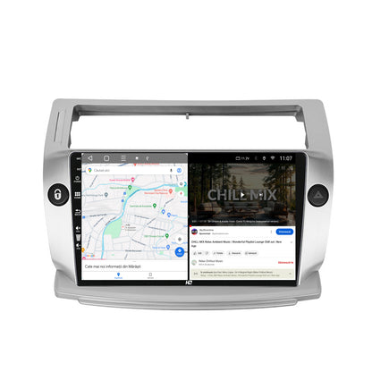Navigatie HUB64 Citroen C4 (2004-2014), 8GB RAM, Android, Octacore, Slot Sim 4G, DSP, GPS, Wi-FI, Carplay, Android Auto, USB, Bluetooth, Waze, Touchscreen, 9 Inch