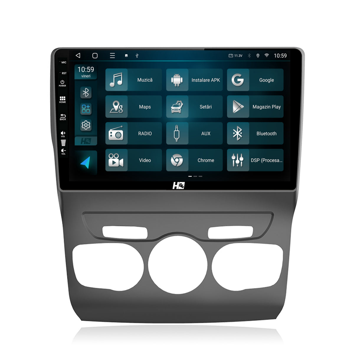 Navigatie HUB64 Citroen C4L (2011-2016), 4GB RAM, Android, Octacore, Slot Sim 4G, DSP, GPS, Wi-FI, Carplay, Android Auto, USB, Bluetooth, Waze, Touchscreen, 10.1 Inch