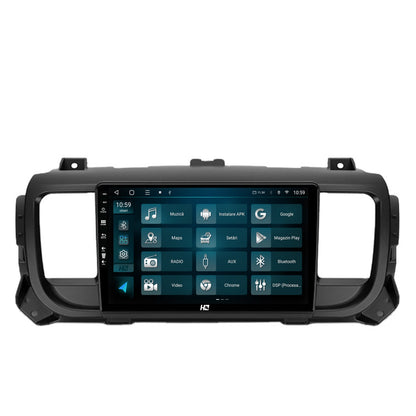 Navigatie HUB64 Citroen Jumpy / Peugeot Expert (2017-2021), 4GB RAM, Android, Octacore, Slot Sim 4G, DSP, GPS, Wi-FI, Carplay, Android Auto, USB, Bluetooth, Waze, Touchscreen, 9 inch