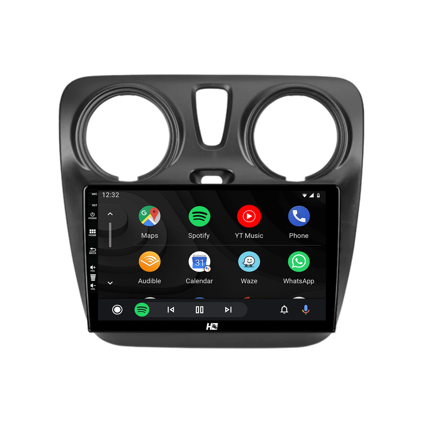 Navigatie HUB64 Dacia Dokker / Lodgy, 2GB RAM, Android, GPS, Wi-FI, Carplay, Android Auto, USB, Bluetooth, Radio, Waze, Touchscreen, 9 inch