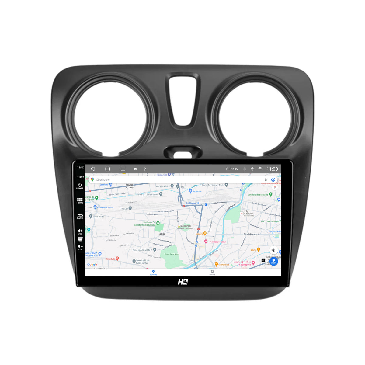 Navigatie HUB64 Dacia Dokker / Lodgy, 2GB RAM, Android, GPS, Wi-FI, Carplay, Android Auto, USB, Bluetooth, Radio, Waze, Touchscreen, 9 inch