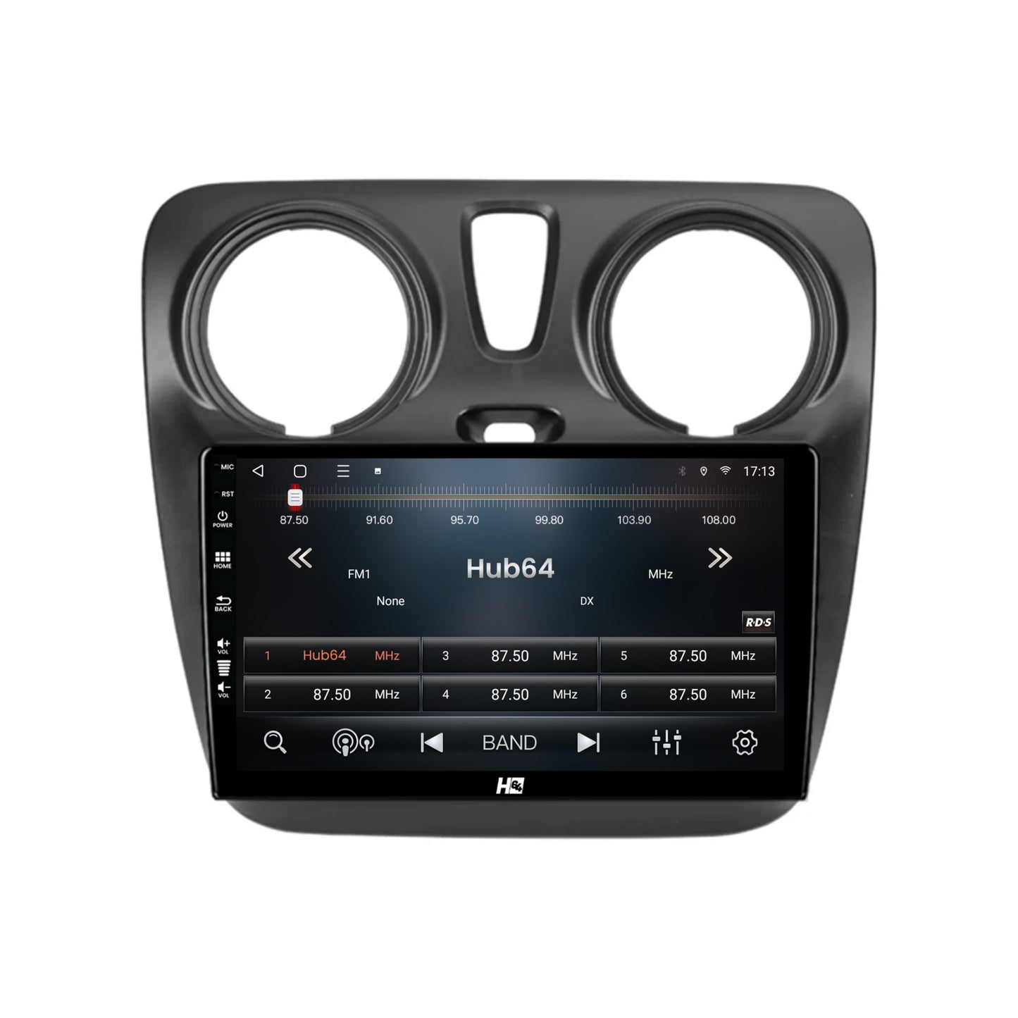 Navigatie HUB64 Dacia Dokker / Lodgy, 4GB RAM, Android, Octacore, Slot Sim 4G, DSP, GPS, Wi-FI, Carplay, Android Auto, USB, Bluetooth, Waze, Touchscreen, 9 inch