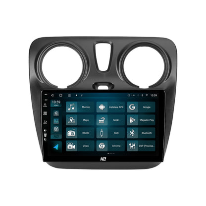 Navigatie HUB64 Dacia Dokker / Lodgy, 4GB RAM, Android, Octacore, Slot Sim 4G, DSP, GPS, Wi-FI, Carplay, Android Auto, USB, Bluetooth, Waze, Touchscreen, 9 inch