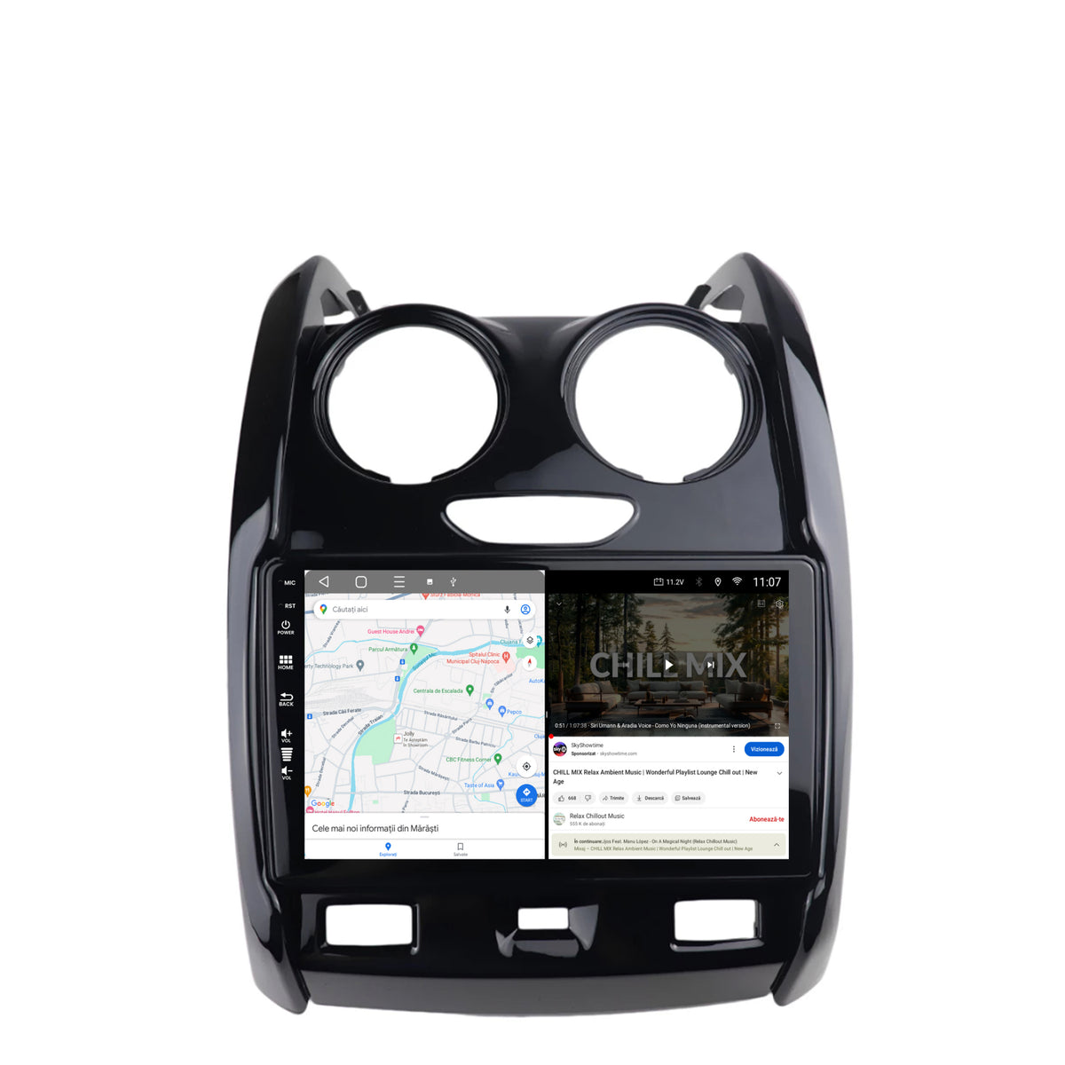 Navigatie HUB64 Dacia Duster (2012-2019), 4GB RAM, Android, Octacore, Slot Sim 4G, DSP, GPS, Wi-FI, Carplay, Android Auto, USB, Bluetooth, Waze, Touchscreen, 9 inch