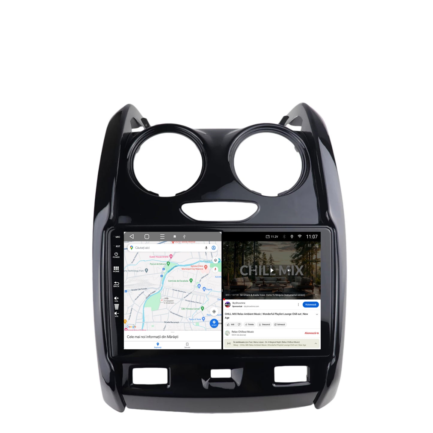 Navigatie HUB64 Dacia Duster (2012-2021), 2GB RAM, Android, GPS, Wi-FI, Carplay, Android Auto, USB, Bluetooth, Radio, Waze, Touchscreen, 9 inch