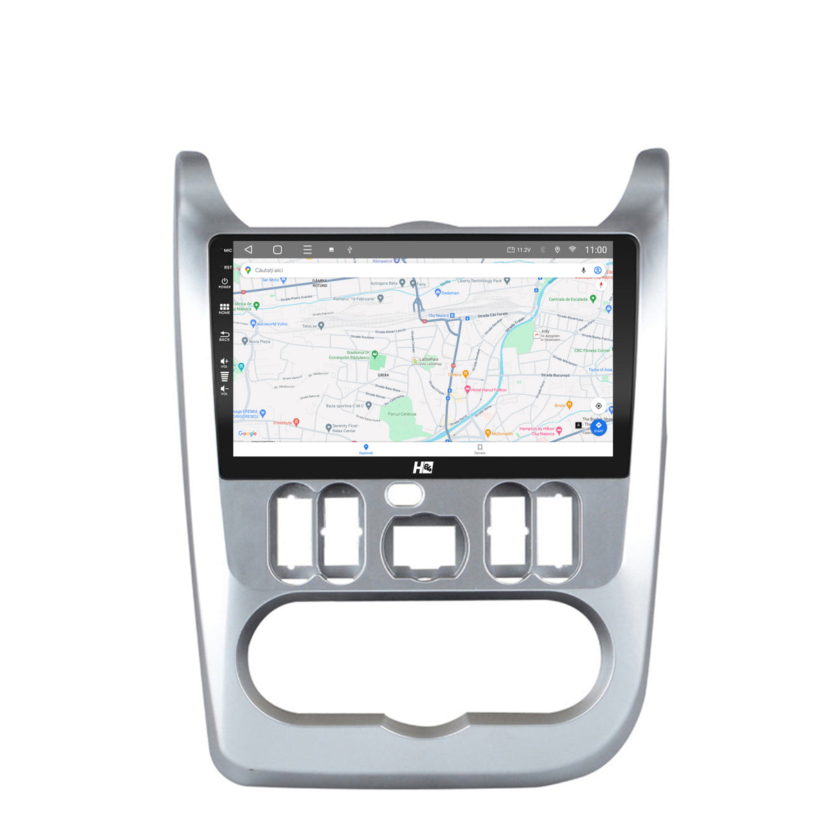 Navigatie HUB64 Dacia Logan / Duster / Sandero (2009-2015), 4GB RAM, Android, Octacore, Slot Sim 4G, DSP, GPS, Wi-FI, Carplay, Android Auto, USB, Bluetooth, Waze, Touchscreen, 9 inch