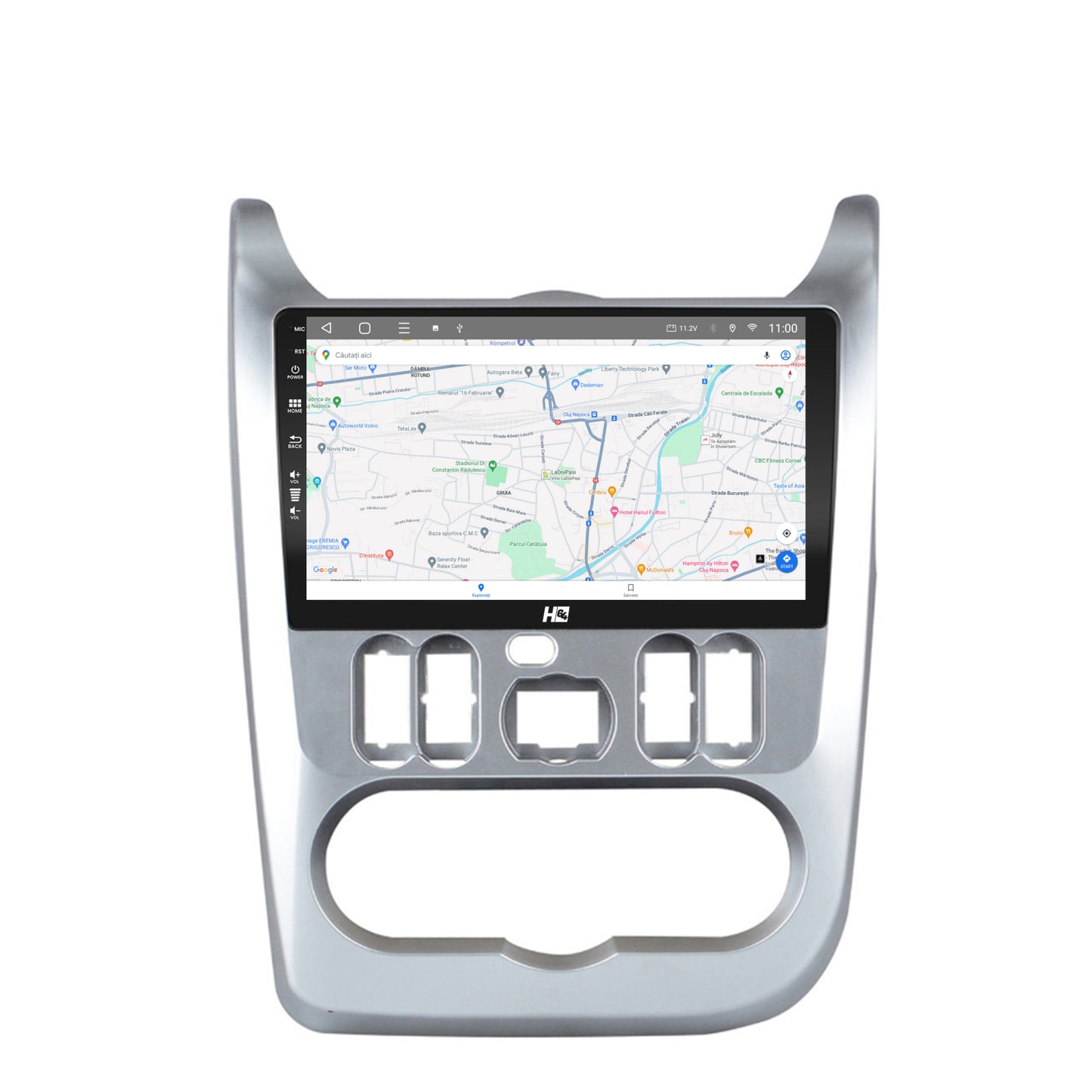 Navigatie HUB64 Dacia Logan / Duster / Sandero (2009-2015), 4GB RAM, Android, Octacore, Slot Sim 4G, DSP, GPS, Wi-FI, Carplay, Android Auto, USB, Bluetooth, Waze, Touchscreen, 9 inch