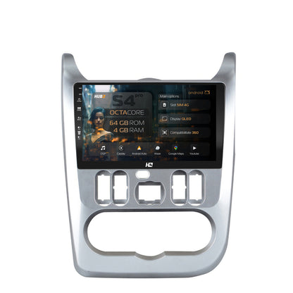 Navigatie HUB64 Dacia Logan / Duster / Sandero (2009-2015), 4GB RAM, Android, Octacore, Slot Sim 4G, DSP, GPS, Wi-FI, Carplay, Android Auto, USB, Bluetooth, Waze, Touchscreen, 9 inch