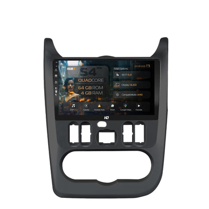 Navigatie HUB64 Dacia Logan / Duster / Sandero (2009-2015), 4GB RAM, Android, Quadcore, DSP, GPS, Wi-FI, Carplay, Android Auto, USB, Bluetooth, Waze, Touchscreen, 9" inch