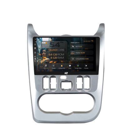Navigatie HUB64 Dacia Logan / Duster / Sandero (2009-2015), 4GB RAM, Android, Quadcore, DSP, GPS, Wi-FI, Carplay, Android Auto, USB, Bluetooth, Waze, Touchscreen, 9 inch