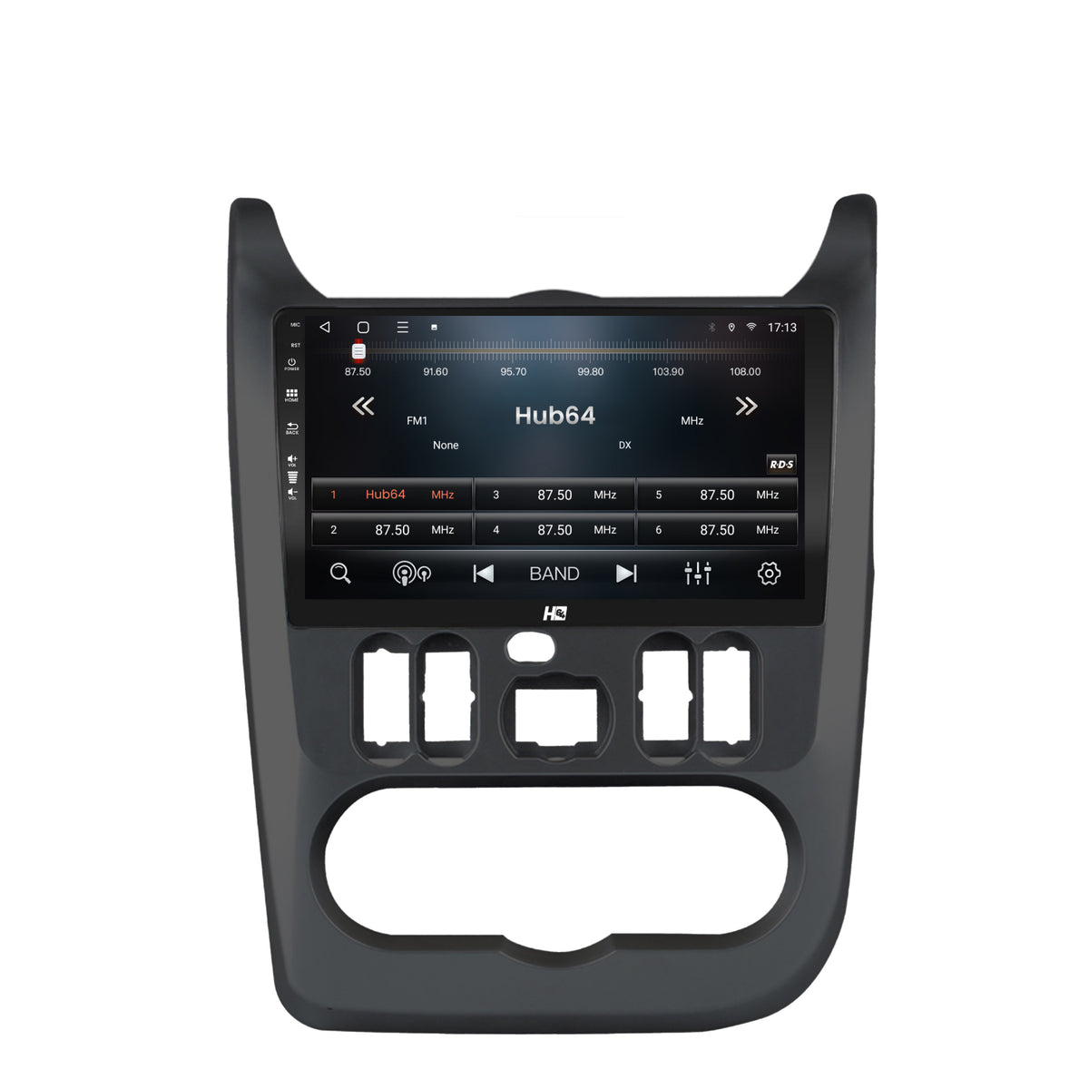 Navigatie HUB64 Dacia Logan / Duster / Sandero (2009-2015), 4GB RAM, Android, Quadcore, DSP, GPS, Wi-FI, Carplay, Android Auto, USB, Bluetooth, Waze, Touchscreen, 9" inch