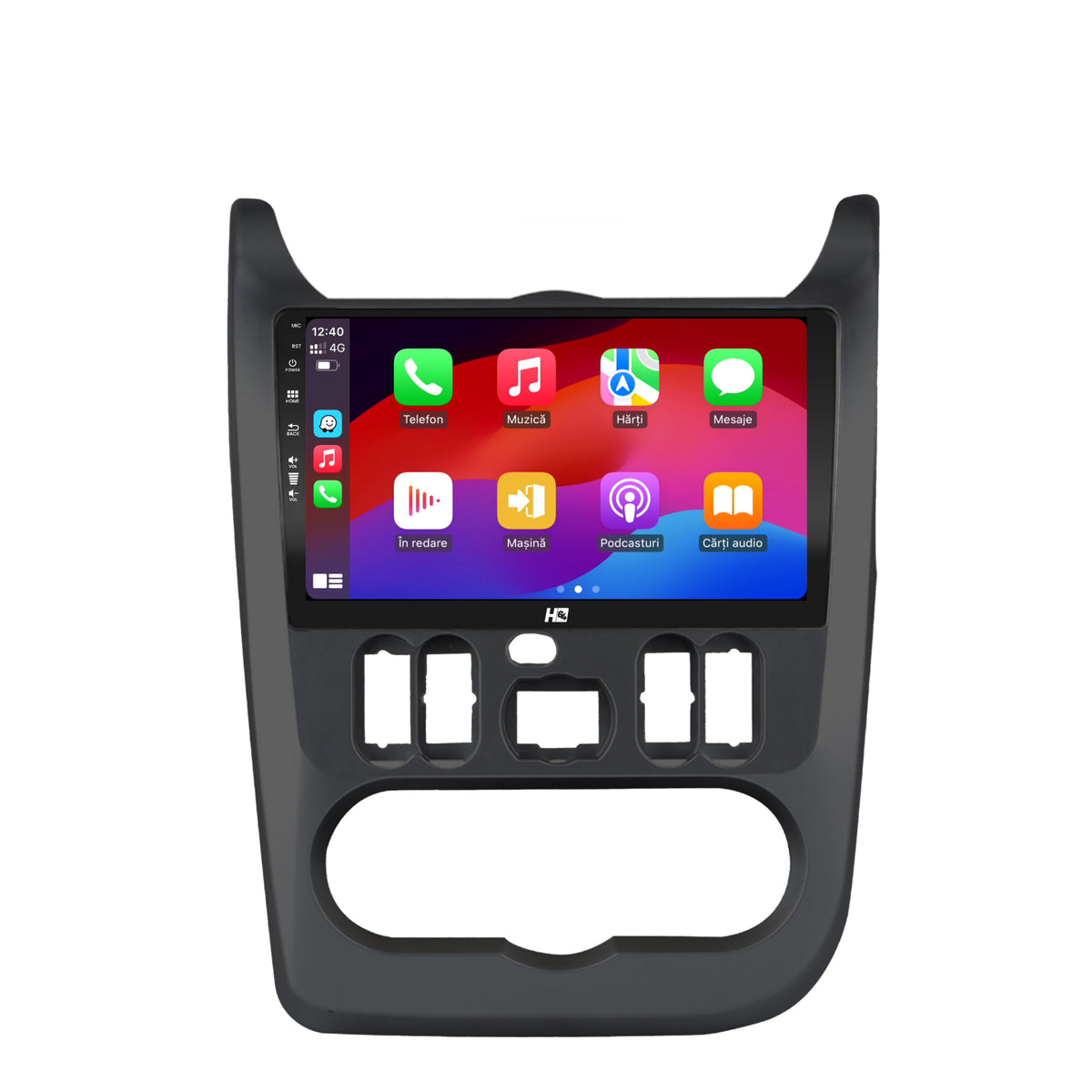 Navigatie HUB64 Dacia Logan / Duster / Sandero (2009-2015), 4GB RAM, Android, Quadcore, DSP, GPS, Wi-FI, Carplay, Android Auto, USB, Bluetooth, Waze, Touchscreen, 9" inch