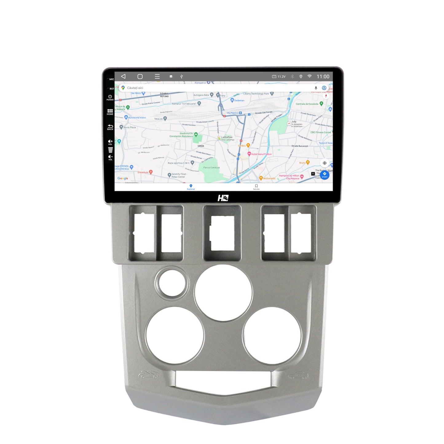 Navigatie HUB64 Dacia Logan PH1 (2004-2009), 4GB RAM, Android, Quadcore, DSP, GPS, Wi-FI, Carplay, Android Auto, USB, Bluetooth, Waze, Touchscreen, 9 inch