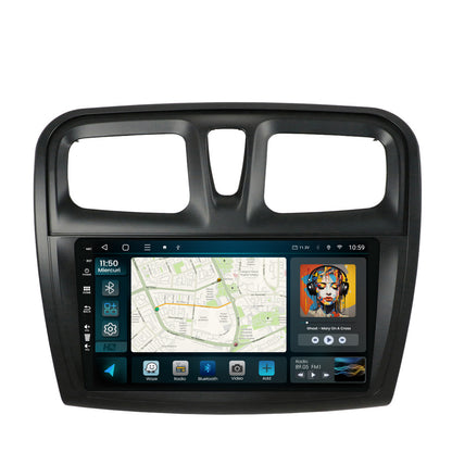 Navigatie HUB64 Dacia Logan / Sandero, 2GB RAM, Android, GPS, Wi-FI, Carplay, Android Auto, USB, Bluetooth, Radio, Waze, Touchscreen, 9 inch