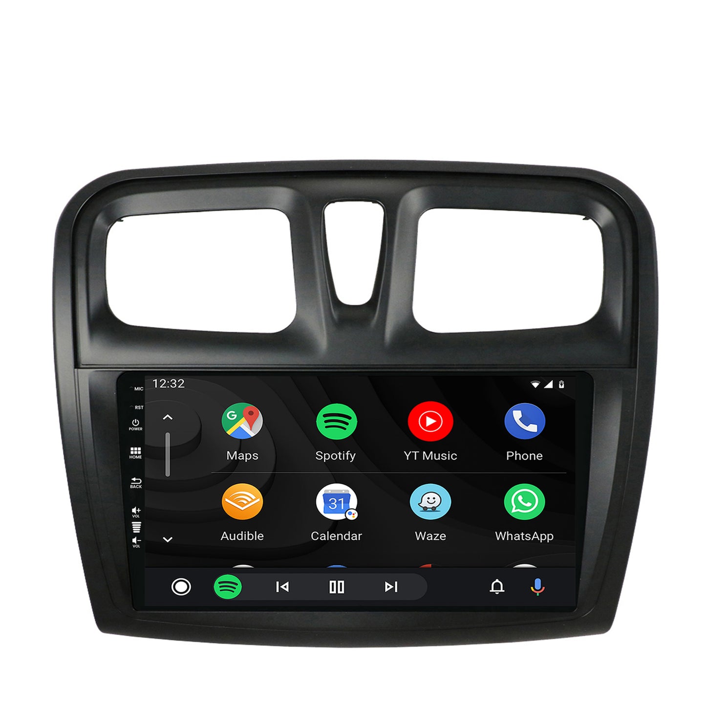 Navigatie HUB64 Dacia Logan / Sandero, 4GB RAM, Android, Octacore, Slot Sim 4G, DSP, GPS, Wi-FI, Carplay, Android Auto, USB, Bluetooth, Waze, Touchscreen, 9 inch
