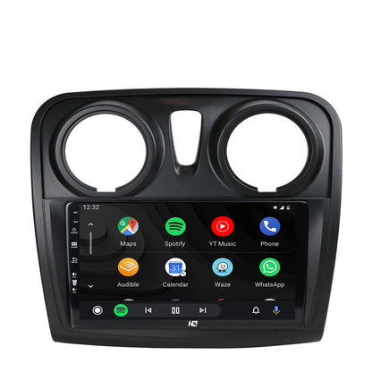 Navigatie HUB64 Dacia Logan / Sandero, 4GB RAM, Android, Quadcore, DSP, GPS, Wi-FI, Carplay, Android Auto, USB, Bluetooth, Waze, Touchscreen, 9 inch