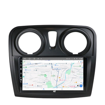 Navigatie HUB64 Dacia Logan / Sandero, 4GB RAM, Android, Quadcore, DSP, GPS, Wi-FI, Carplay, Android Auto, USB, Bluetooth, Waze, Touchscreen, 9 inch