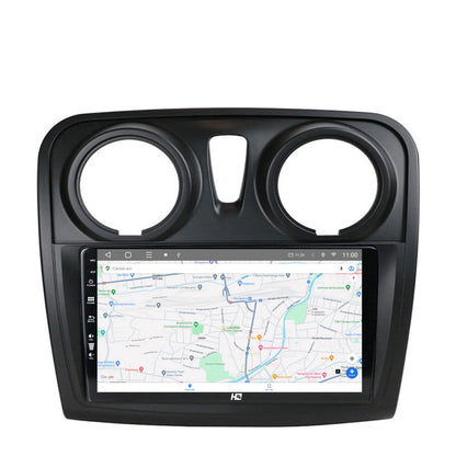 Navigatie HUB64 Dacia Logan / Sandero, 4GB RAM, Android, Quadcore, DSP, GPS, Wi-FI, Carplay, Android Auto, USB, Bluetooth, Waze, Touchscreen, 9 inch